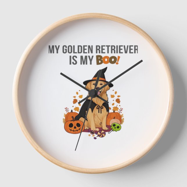 Horloge Golden Retriever Halloween Chien Mon Golden Retrie (Recto)