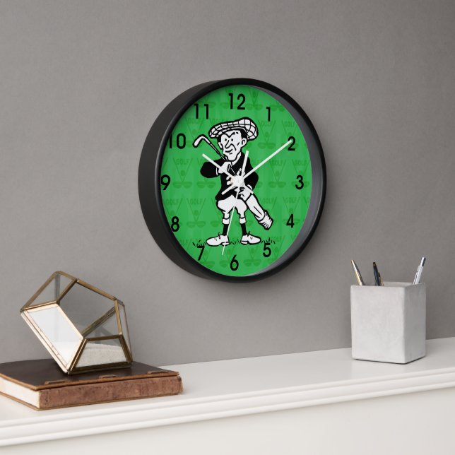 Horloge golfeur de dessin animé (Bureau)