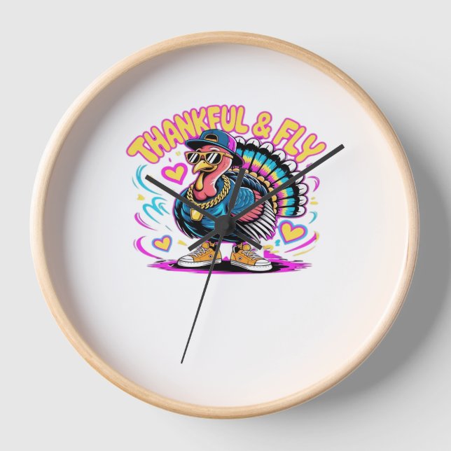 Horloge Graffiti Turquie Vibes - Thankful & Fly Cartoon Ar (Recto)