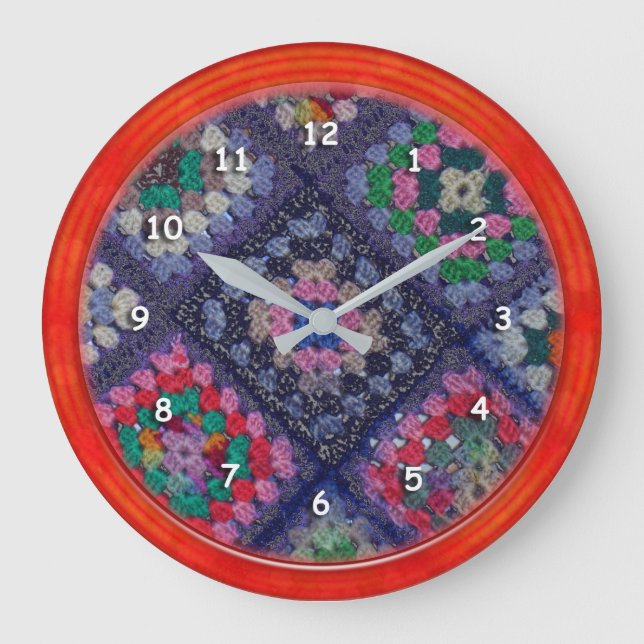 Horloge - Grand-Carré afghan avec RedFrame (Recto)