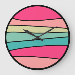 Horloge grande abstraite couleur ronde 160422(03)