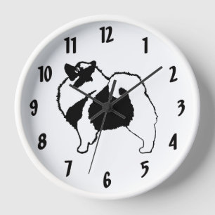 Horloge Graphiques de Keeshond - art original mignon de