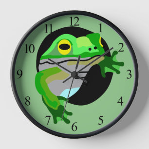 Horloge Grenouille verte