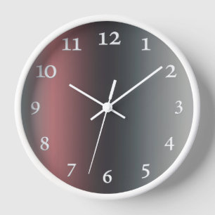 Horloge Gris, rose, dégradé noir, Ombre.