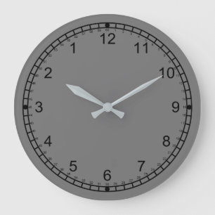 horloge grise à cadran inverse