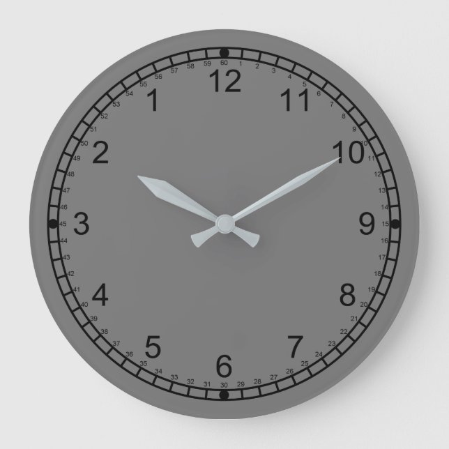 horloge grise à cadran inverse (Recto)