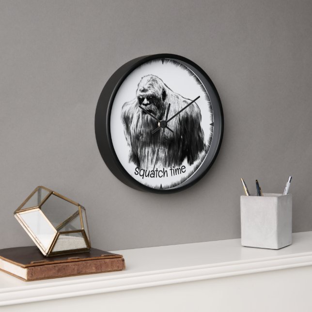 Horloge gros pied, sasquatch, squatching, boogne clock (Bureau)