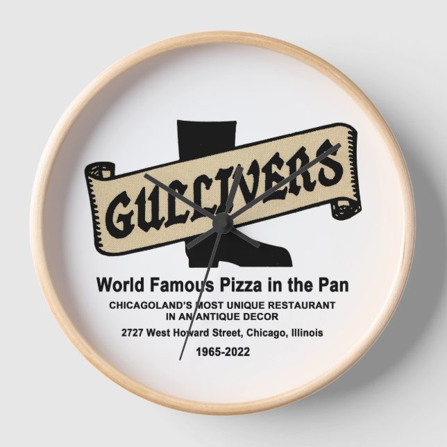 Horloge Gullivers Pizza & Restaurant, Chicago, Illinois (Recto)