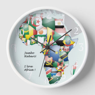 Horloge Hakuna Matata Jambo Habari Afrique ! J'aime l'Afri