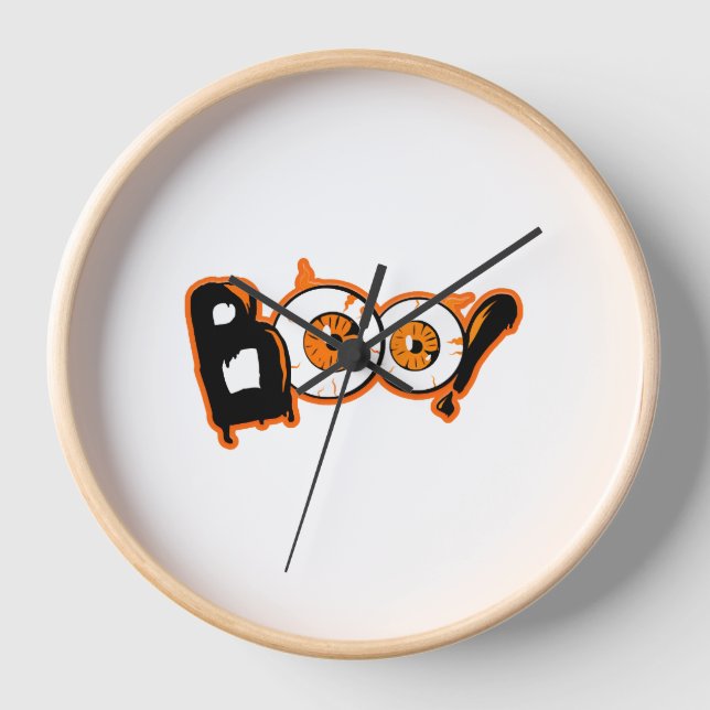 Horloge Halloween BOO ! l Halloween 2021 Halloween mondial (Recto)