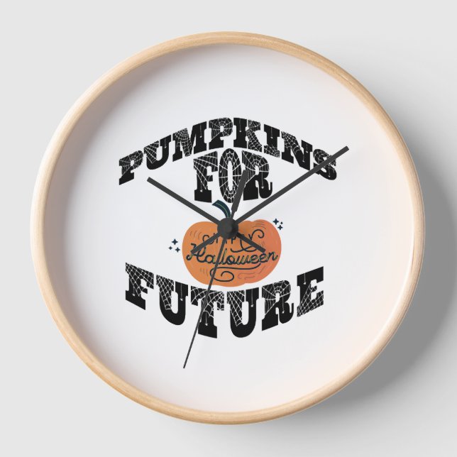 Horloge Halloween Citrouille (Recto)