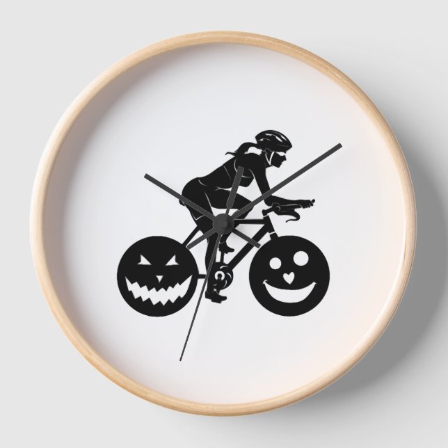 Horloge Halloween cycliste (Recto)