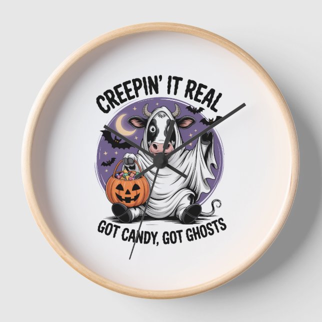 Horloge Halloween de la vache à Creepin (Recto)
