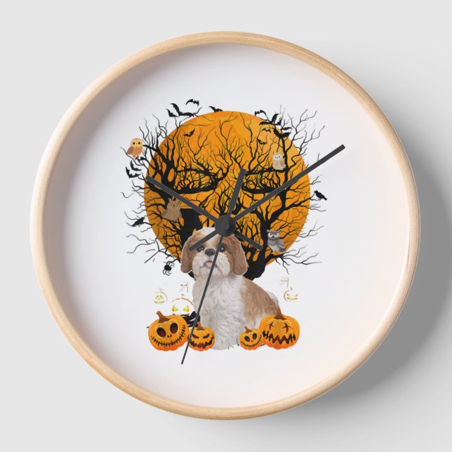 Horloge Halloween du chien (Recto)