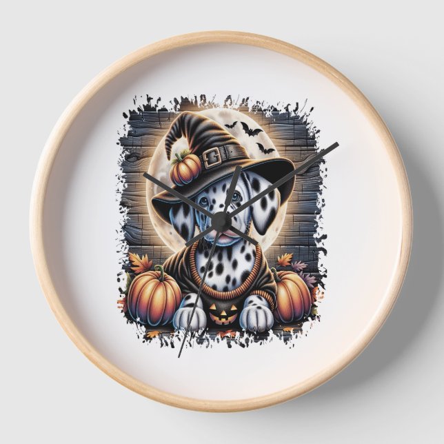 Horloge Halloween du chien dalmate (Recto)
