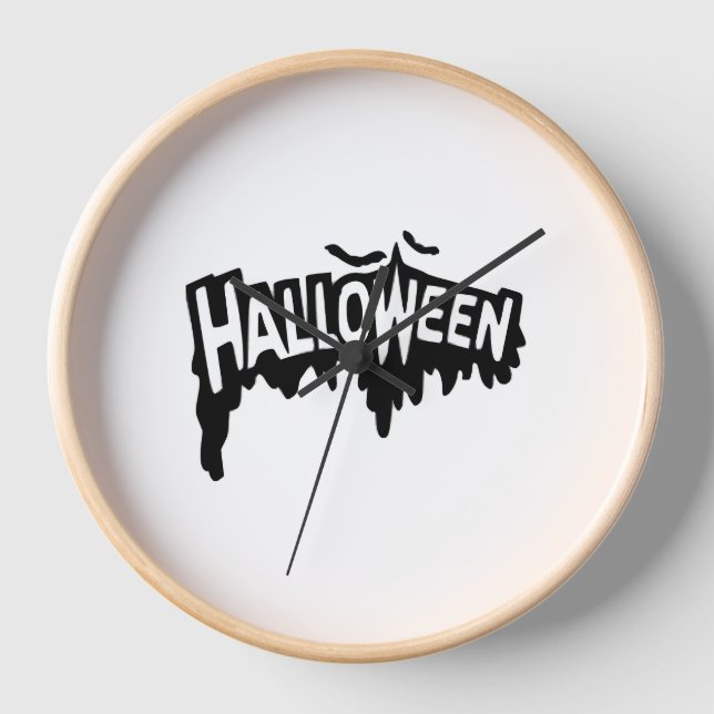 Horloge Halloween noir (Recto)
