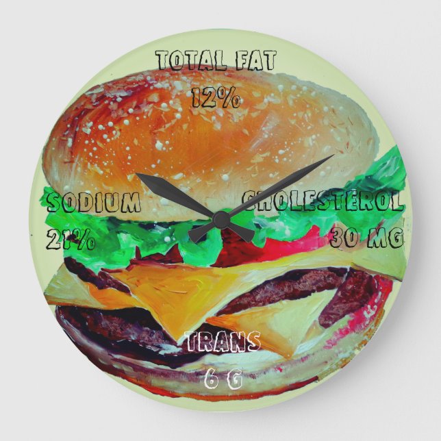 Horloge Hamburger, Pop Art d'Artlarissa (Recto)
