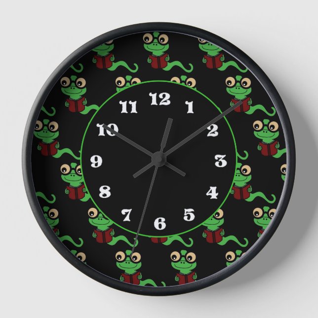 Horloge Happy Bookworm Black (Recto)