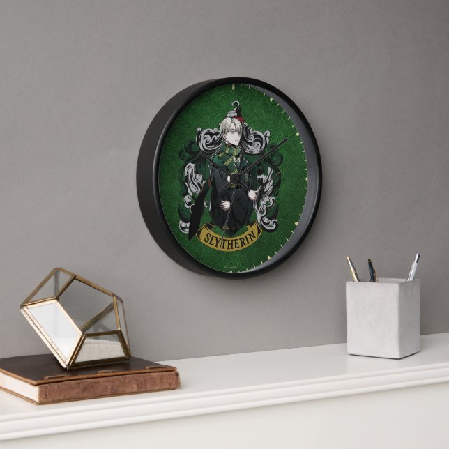 Horloge HARRY POTTER™ | Anime Draco Malfoy House Crest (Bureau)