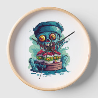 Horloge Haunted Sushi Chef