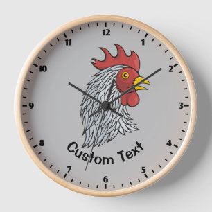 Horloge Head de Gray Rooster
