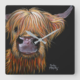 Horloge "Henry" de la vache Highland par Shirley M
