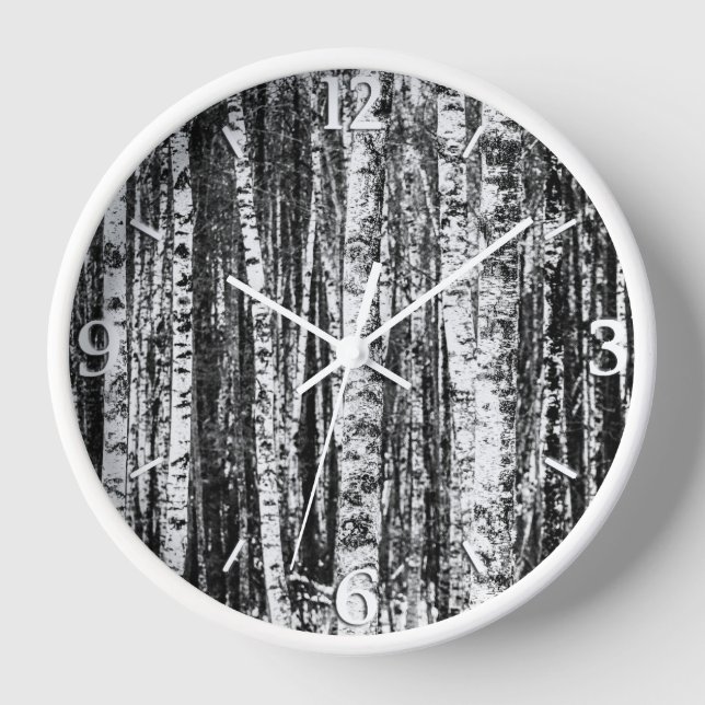 Horloge Hêtres blancs et gris (Recto)