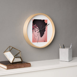 Horloge heure afro