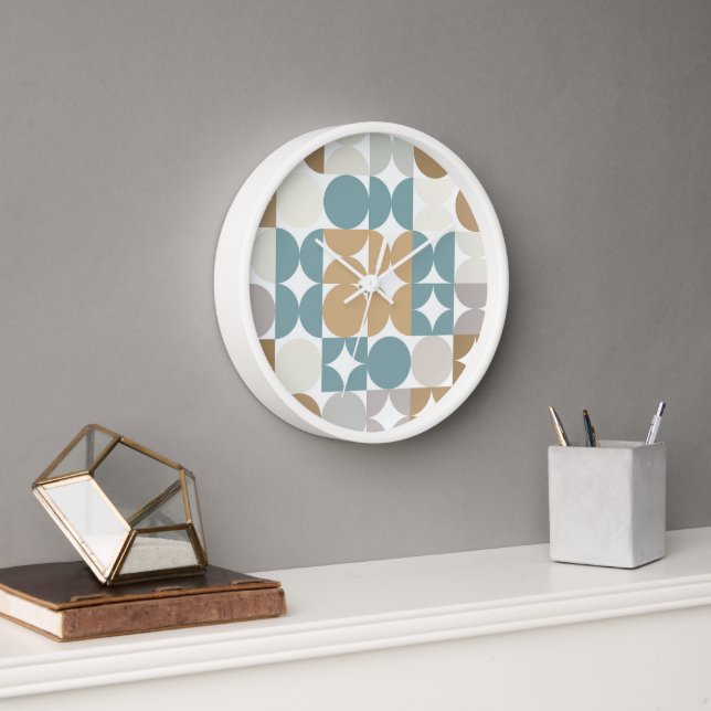 Horloge Hip demi-cercles Abstraits Fusion industrielle Art (Bureau)