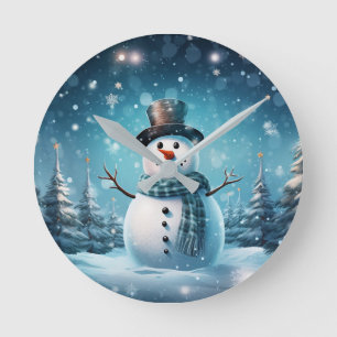 Horloge hivernale joyeuse