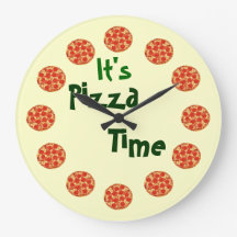 Horloge horaire de la pizza