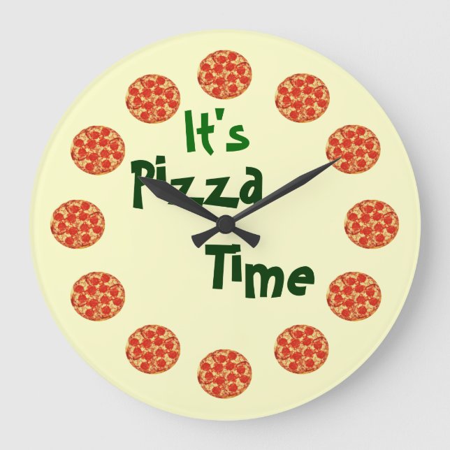 Horloge horaire de la pizza (Recto)