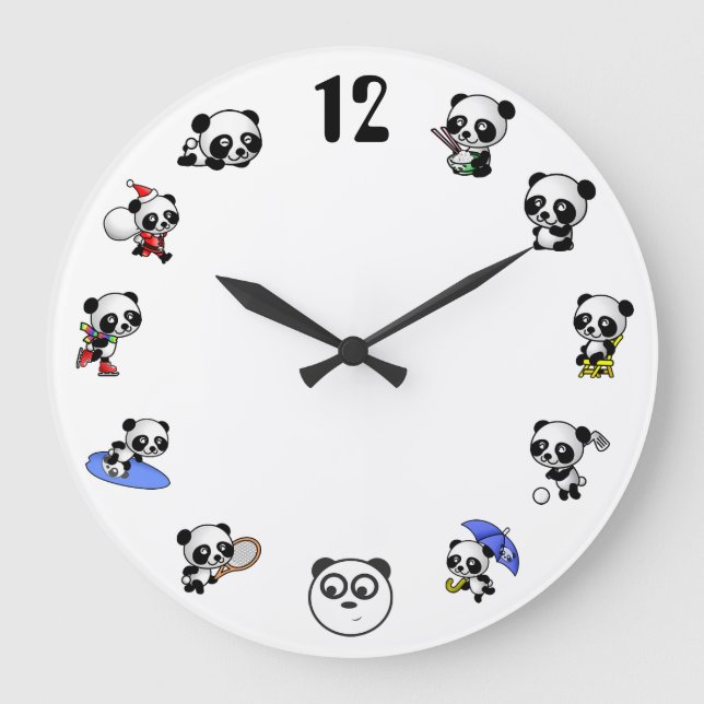 Horloge horaire Panda (Recto)