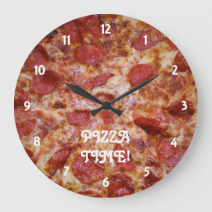 Horloge horaire Pepperoni Pizza