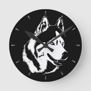 Horloge Husky Cadeaux Décor Sled Chien Mur Horloge