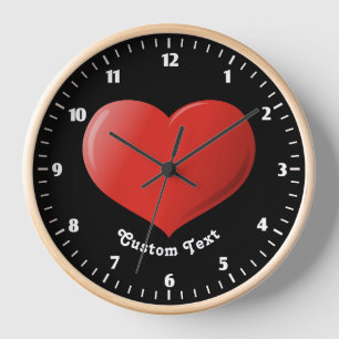 Horloge Icône Coeur 3D