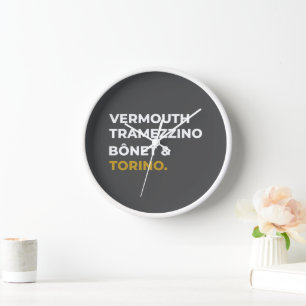 Horloge Icônes alimentaires de Turin - Vermouth, Tramezzin