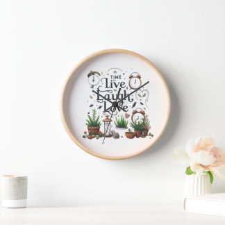 Horloge Il est temps de vivre, rire, aimer