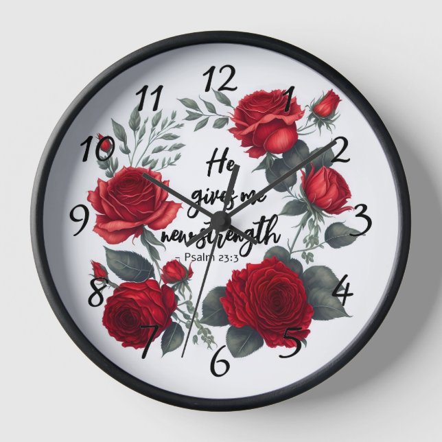 Horloge Il Me Donne Une Nouvelle Force (Recto)