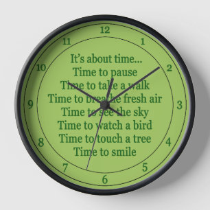 Horloge Il temps l'horloge nature exercice santé vert