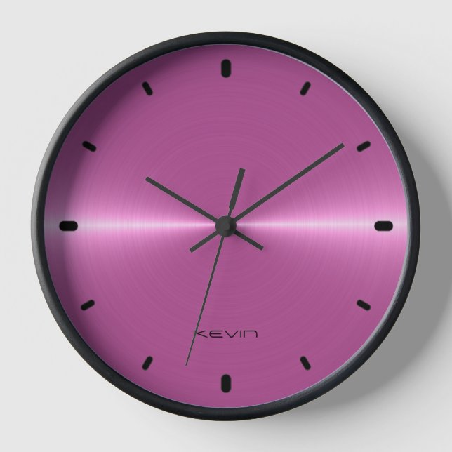 Horloge Image de l'horloge de texture métallique rose bril (Recto)