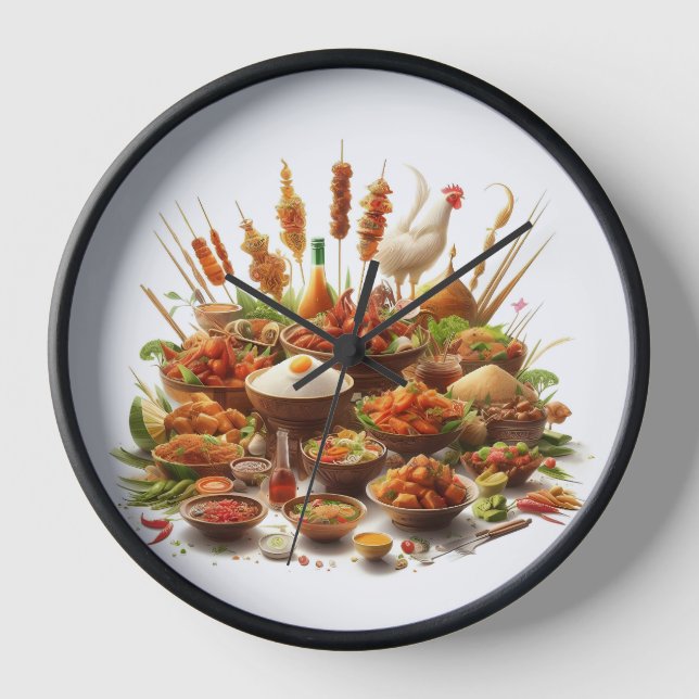 Horloge Indonésienne Traditionnelle Cuisine O'clock (Recto)