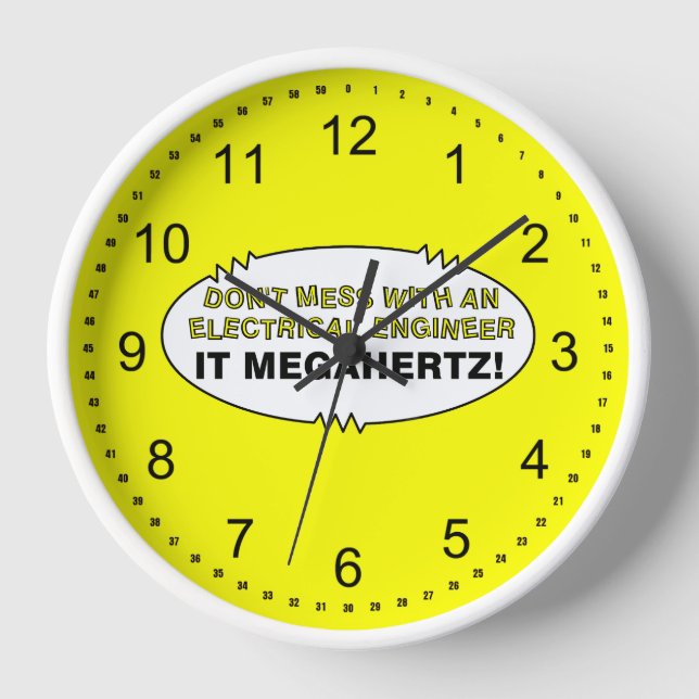 Horloge Ingénieur électrique Megahertz Oval (Recto)