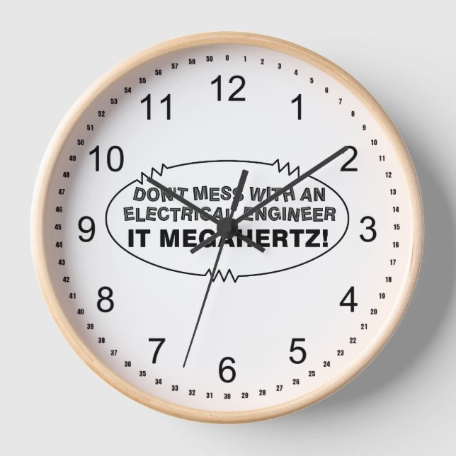Horloge Ingénieur électrique Megahertz Oval (Recto)