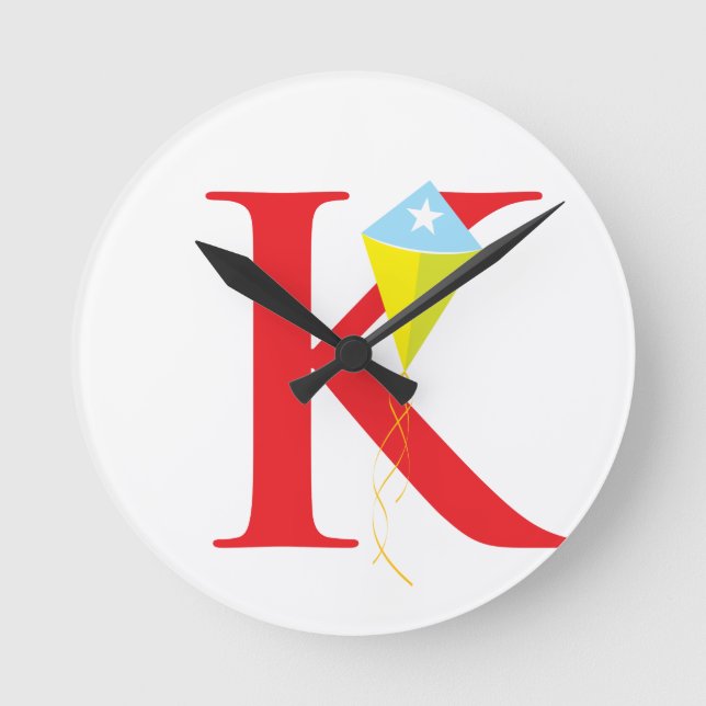 Horloge initiale de la lettre K (Recto)