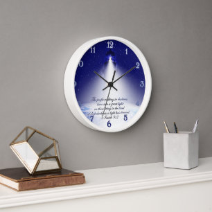 Horloge Isaiah 9:2 Round Wall Clock