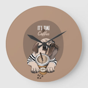 Horloge "It's time for coffee" Large Clock
