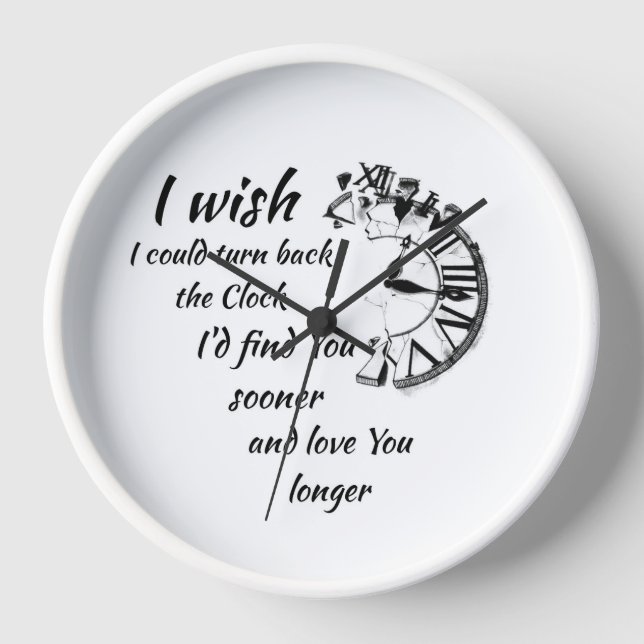 Horloge J'aimerais pouvoir retourner l'horloge (Recto)