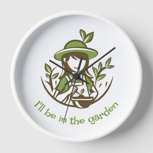 Horloge Jardin de jardinage mignon (Recto)