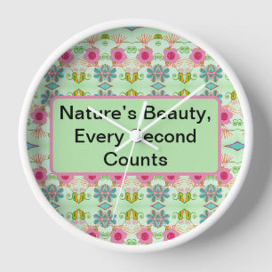 Horloge Jardin Éclectique Enchanteur : Beauté Florale Dive
